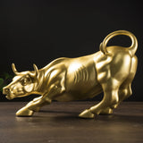 Wall Street Bull Sculpture Resin Statue for Home Desktop Decoration Indoor Ornaments Sculptural Home Decor Gift