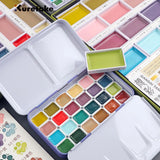 AOOKMIYA Kuretake 24-color Watercolor Paint Packaging Spring Limited Color Solid Chinese Painting Paint Acuarela Student Art Supplies