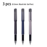 Deli 3pcs 0.5mm Black Ink Gel Pen Signing Pen School Student Supplies Office Supplies Stationery Office Pen