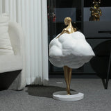 Creative Art Ballet Girl Resin Statues Ornament Living Room Porch Hotel Lobby Large Floor Sculpture Decoration Modern Home Decor