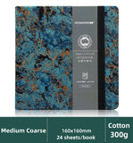 AOOKMIYA POTENTOTE 100% Cotton Watercolor Book 300g Square Fabric Hand Ledger Fine/Medium Grain Portable Sketch Book Art Supplies