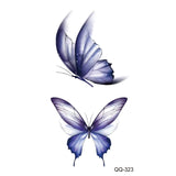 AOOKMIYA Small Waterproof Temporary Tattoo Sticker Colorful Leaf Flower Elephant Dolphin  Art Wrist Neck Women Kids Fake Mini Tatoo
