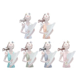 Table Ornament Butterfly Decor Girl Statue Flower Vase 8.4x12inch Handicraft for Household Kitchen Dining Multifunctional