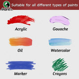 AOOKMIYA Marie's Round Prepared Canvas,Circular Blank Stretched Canvas for Acrylic,Gouache, Tempera,Flow Pouring Paint,for Childs,Adults