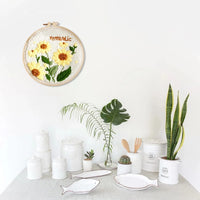 AOOKMIYA RUOPOTY Diy Punch Needle Kit Flowers Crafts For Beginner Needle Embroidery Starter Kits For Diy Gift Cross Stitch Home Decor