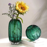 Nordic Modern Cactus Glass Vase Light Luxury Creative High-end Flower Arrangement Home Entrance Simple Decoration Ornaments