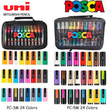 New 24Colors Japan UNI Posca Marker Pen PC-5M /PC/3M Art Supplies Stationery Painting Graffiti mManga Phone Case Tire Paper