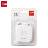 Deli 2-Meter Soft Tape Measure Flexible Telescopic Self-Locking Ruler Customized Centimeter Inch Portable for Human Sewing