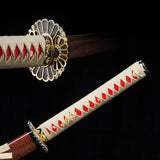 High Quality  Samurai Katana, Wooden Sword,Practical Training Sword, 02KT, Red Black ,Zinc Alloy Tsuba,Decor, Can Custom