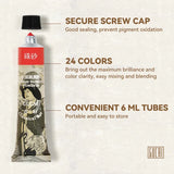 Paul Rubens 12/24 Classical Colors Artist Watercolor Paint Set for Professional Artists & Hobbists Art Supplies