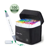 168/120/100/80/60/48 Colours Dual Tip Art Markers Sketch Pens Brush & Chisel Permanent Marker Pens With Base & Outline Markers D