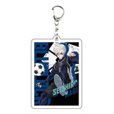 AOOKMIYA ART+ Creative Gifts Blue Lock Isagi Yoichi Acrylic Anime Keychain Bag Charms Pendant Jewelry Cute Creative Key Ring Friends Gift Figure Cartoon