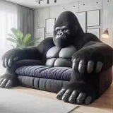 AOOKMIYA ART+ Creative Gifts Gorilla Sofa Living Room Furniture Two-Dimensional Diamond Sofa Bedroom Bed Creative Large Animal Leather Sofa Bed