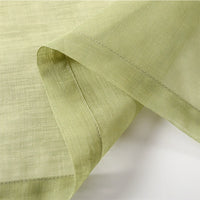 Single piece solid color translucent polyester decorative curtains, living room, dining room, bedroom