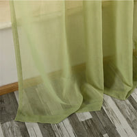 Single piece solid color translucent polyester decorative curtains, living room, dining room, bedroom
