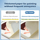 Sketchbook for Artist, Papel de Desenho, Art Book for Artist, Papelaria Pintura a Óleo, Estudantes Material Escolar, 60 Folhas