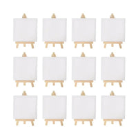 AOOKMIYA Small Inch X3 Craft Set Inch Painting 5 Canvas For 12pcs Table Drawing Mini Kids +3 Artists Inch Easel School Mini Easel