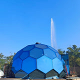 Snow Resistance Outdoor Camping Hexagonal Aluminum Alloy Frame Winter Igloo House Hotel Resort Custom Geodesic Glass Dome Tent