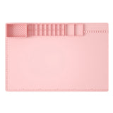 AOOKMIYA  Soft Keep Tidy Multi Slots Cleaning Foldable Durable Food Grade Mixing Art Reusable For Kids Painting Mat Silicone Palette