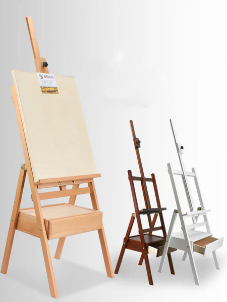 Solid Wood Easel Caballete De Pintura Artist Oil Paint Stand Atril