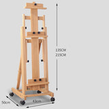 AOOKMIYA Solid Wood Easel Dual-purpose Caballete Pintura Painter Oil Watercolor Painting Frame Easel Painting Stand Painting Accessories
