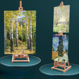 AOOKMIYA Solid Wood Easel Dual-purpose Caballete Pintura Painter Oil Watercolor Painting Frame Easel Painting Stand Painting Accessories