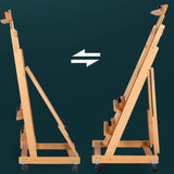 AOOKMIYA Solid Wood Easel Dual-purpose Caballete Pintura Painter Oil Watercolor Painting Frame Easel Painting Stand Painting Accessories