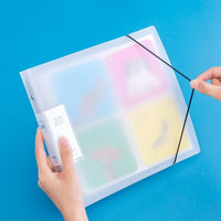 Square Card Binder 15*15cm Children's Photocard Binder High Transparent Sleeves 35*35CM Square Folder For Drawings Collection