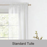Standard/Thickened Tulle Window Curtains for Living Room Bedroom Decoration White Modern Veil Solid Sheer Voile Tulle