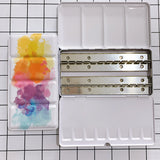 AOOKMIYA Starry 52Pcs Half Pans Watercolor Oil Paint Tins Box Empty Palette Acrylic Paint Storage Tray Paint Box Painting Art Suppliers