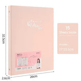 Student Piano Music Binder, Folha A4, Pasta de Documento, Inserção Transparente, Pasta de Partituras, 3 Ring Binder