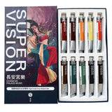Super Vision 8ML 10Colors Macaron Watercolor Paint Tube Set High Grade Grey Water Color for Painting Drawing Art Supplies