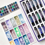 Super Vision Mini 1/2ml Layered Watercolor Paint Sample Handmand 15 Colors Artist Mineral Water Color for Painting Art Suppliers