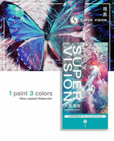 Super Vision Rock Mica Chameleon Watercolor Paint Tube Set Professional 10Colors 8ML Metallic Glitter Water Color for Painting