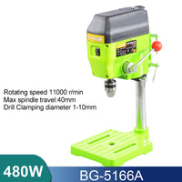 TAIMIMEI Mini Bench Drill Bench Drilling Machine Variable Speed Drilling Chuck 1-16mm For DIY Wood Metal Electric Tools