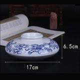 AOOKMIYA TOP Traditional Ceramic Watercolor Palette Artist Activities Paint orchid color cover art plum plum shaped dribbling paint tray