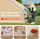 Tents for Camping, Blow Up Tent with Hand Pump, Easy Setup Inflatable Tent House, Waterproof Oxford Air Tent for Camping Adult,