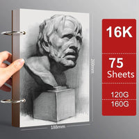 Thick Loose-Leaf Professional Sketchbook, Notepad, Art Pencil, Desenho Suprimentos, Papel, 32K, 16K, 8K, A4, A5, 160g