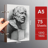 Thick Loose-Leaf Professional Sketchbook, Notepad, Art Pencil, Desenho Suprimentos, Papel, 32K, 16K, 8K, A4, A5, 160g