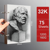 Thick Loose-Leaf Professional Sketchbook, Notepad, Art Pencil, Desenho Suprimentos, Papel, 32K, 16K, 8K, A4, A5, 160g