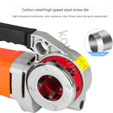 Threader de tubulação portátil elétrico portátil Máquina de rosqueamento galvanizado, 2300W