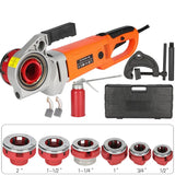 Threader de tubulação portátil elétrico portátil Máquina de rosqueamento galvanizado, 2300W