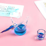 Titular criativo caneta mergulho, Titular decorativo caneta vidro em forma, Organizador De Mesa