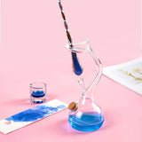 Titular criativo caneta mergulho, Titular decorativo caneta vidro em forma, Organizador De Mesa