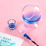 Titular criativo caneta mergulho, Titular decorativo caneta vidro em forma, Organizador De Mesa