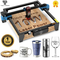 TwoTrees Laser Engraver TTS-55Pro or TTS-10 Pro Stainless Steel DIY Logo Printer Metal Laser Engraving Machine CNC Wood Cutting