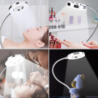 USB Table Lamp LED Study Table Light with Clip Makeup Beauty Desk Lamp Magnifying Glass Circle Desk Light Bedroom Dormitory