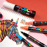 Uni Posca-Acrílico Marcadores Set, Marcadores, Art Marcador Canetas para Pintura de Rocha, Tecido Graffiti, Artistas Crafters Manga, 5 PCs, 8 PCs, 12 PCs, 16PCs