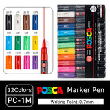 Uni Posca-Acrílico Marcadores Set, Marcadores, Art Marcador Canetas para Pintura de Rocha, Tecido Graffiti, Artistas Crafters Manga, 5 PCs, 8 PCs, 12 PCs, 16PCs