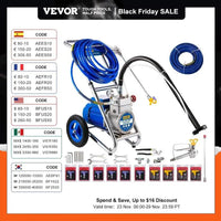 AOOKMIYA VEVOR Commercial Airless Paint Sprayer with Cart 1500W 4L/Min Electric Painting Machine for Home Interior Exterior Wall Spraying